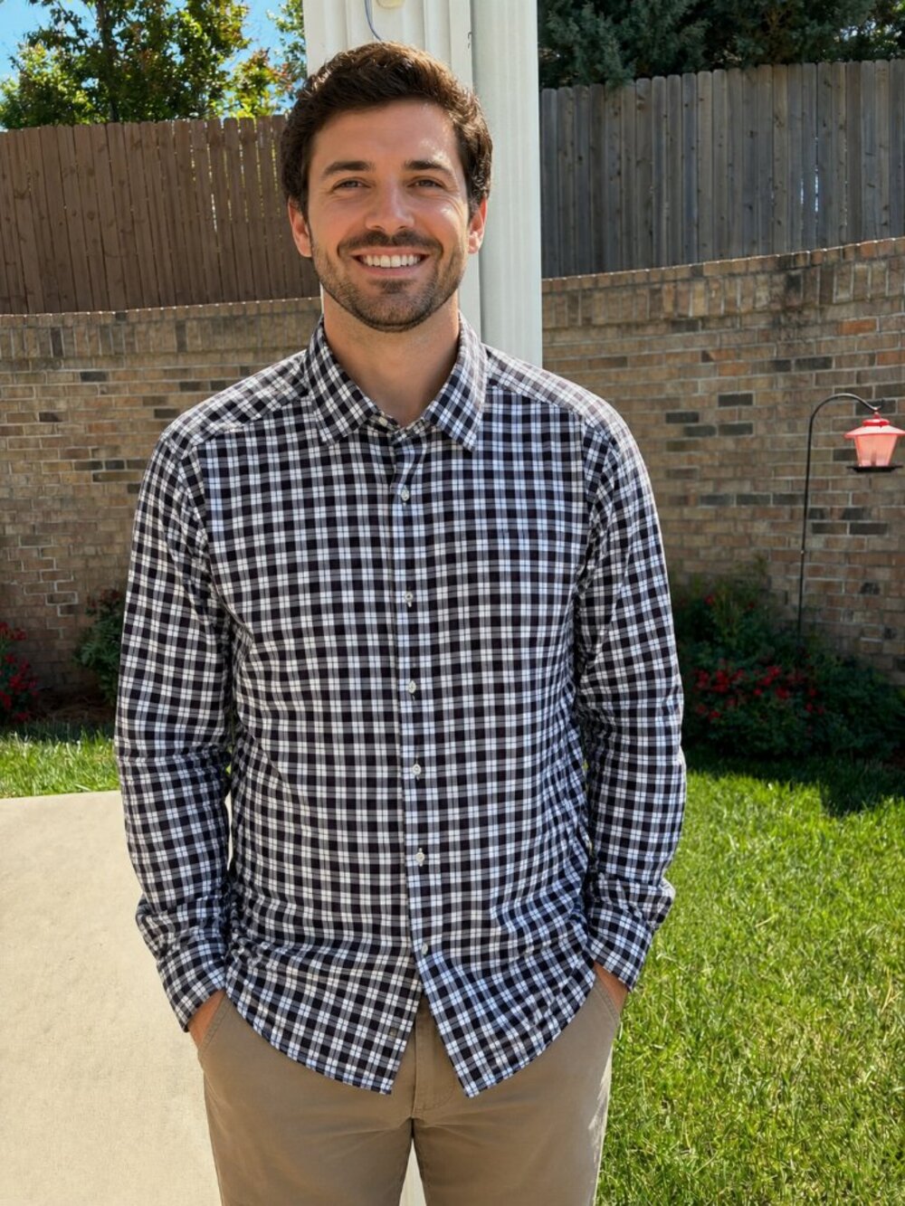 Rare California Designer Sam Malouf Black/White Check Men's Size Large Luxury